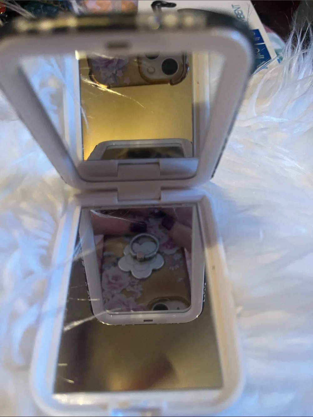 Compact Flip Mirror Case - White Pick one